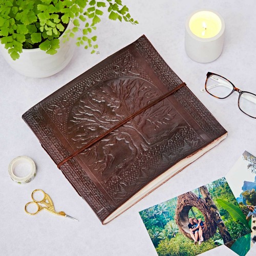 Tree life embossed leather - life,